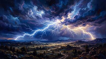Lightning from East to West