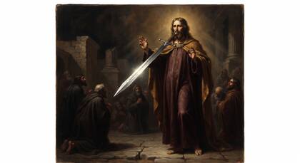 Christ with the Sharp, Double-Edged Sword