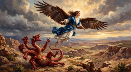 The Dragon Pursues the Woman into the Wilderness